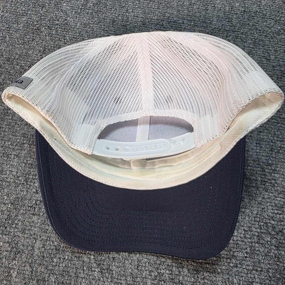 Columbia Mesh Trucker Hat PFG‎ Snapback Navy Blue White Mountain Patch Cap O/S - Picture 5 of 7